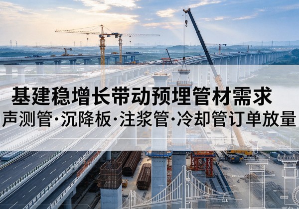 广南基建稳增长带动预埋监测管材需求，声测管、沉降板、注浆管订单持续放量