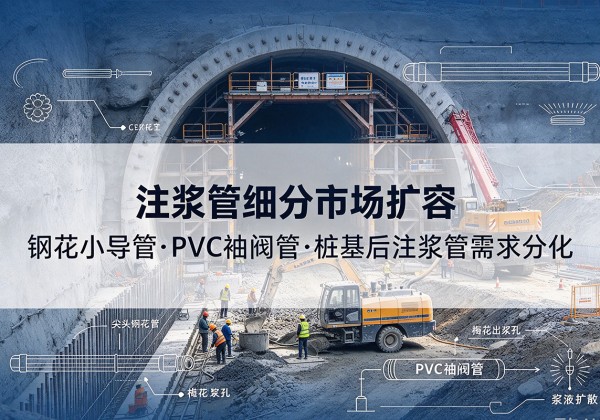 广南注浆管细分市场扩容，隧道钢花小导管、PVC 袖阀管、桩基后注浆管需求分化